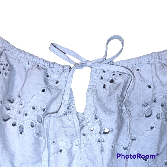 2 for 10$ Baby Blue Love Tree Eyelet Top - Picture 2 of 4